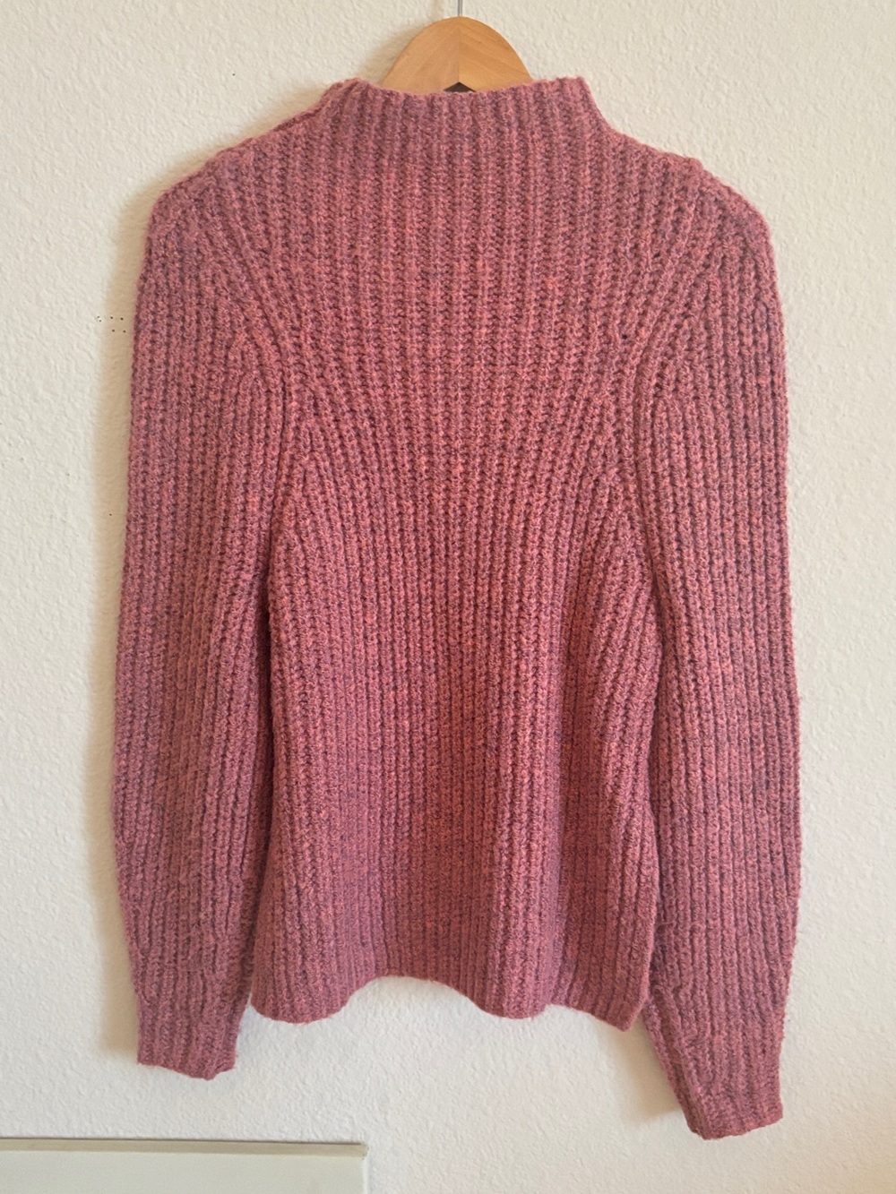 Leith Chunky Mock Sweater Raspberry Size Small - Picture 4 of 7
